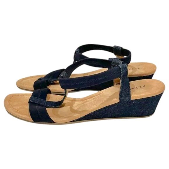 Alfani Voyage Wedge Sandals - DENIM BLUE - Picture 3 of 7